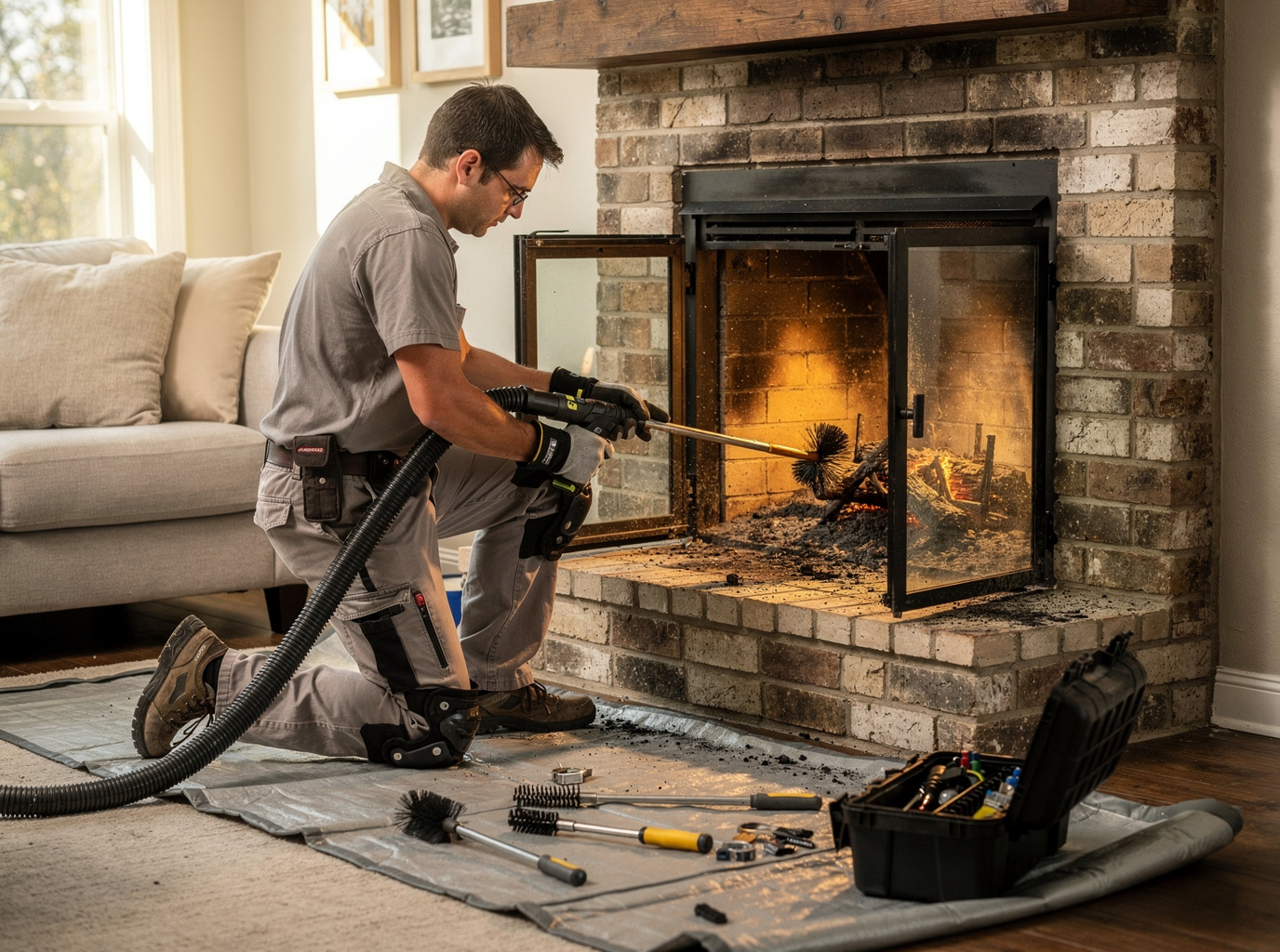 Chimney sweep in Plano